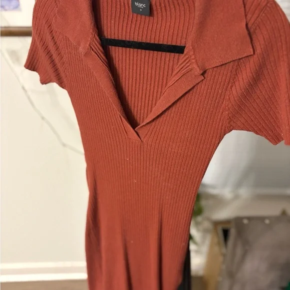 Blanc Asymmetrical Rust Dress - Picture 1 of 1